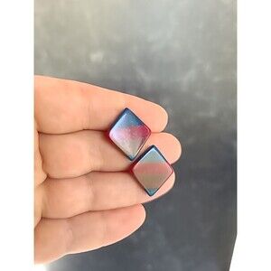 Multicolored Plastic Stud Earrings Vintage